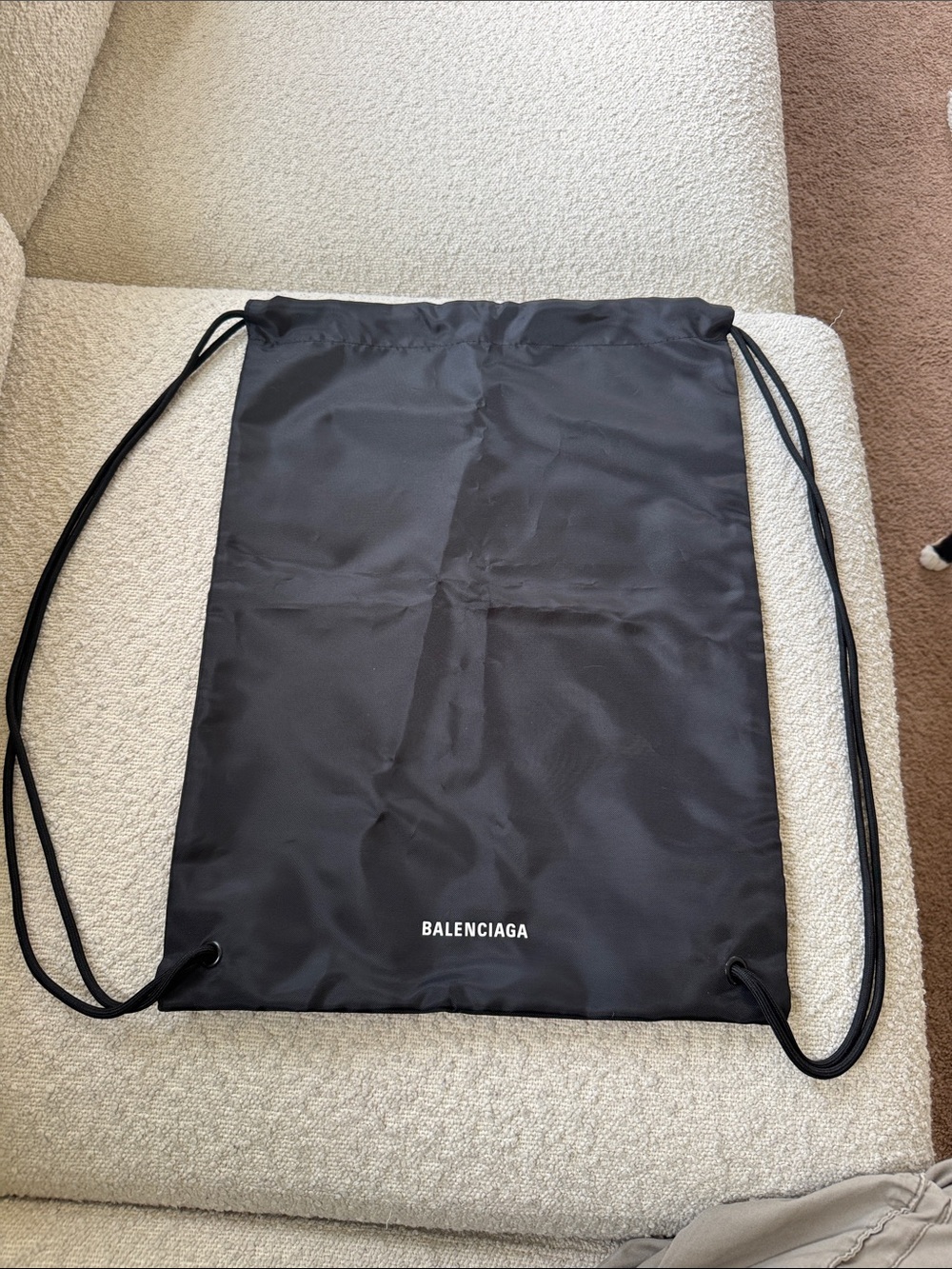 Balenciaga Black Drawstring Bag